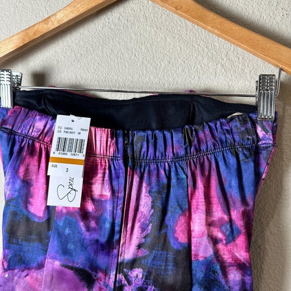 NWT SPEECHLESS FLoral Satiny Strapless Mini Dress Size 3 - Picture 7 of 10